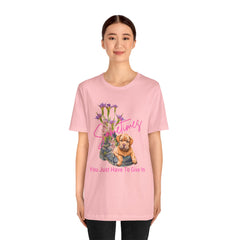 Adorable Puppy resting on Old Boot T-Shirt Short Sleeve – Perfect for Dog Lovers