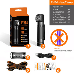 Rechargeable 90° Headlight