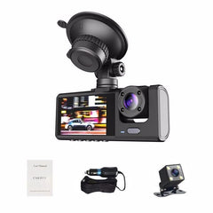 Car Dual Lens Dash Cam HD 1080P Front, Rear, Internal Video Recorder Camera G Sensor