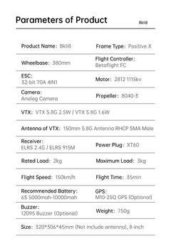 2KG Payload Racing Drone